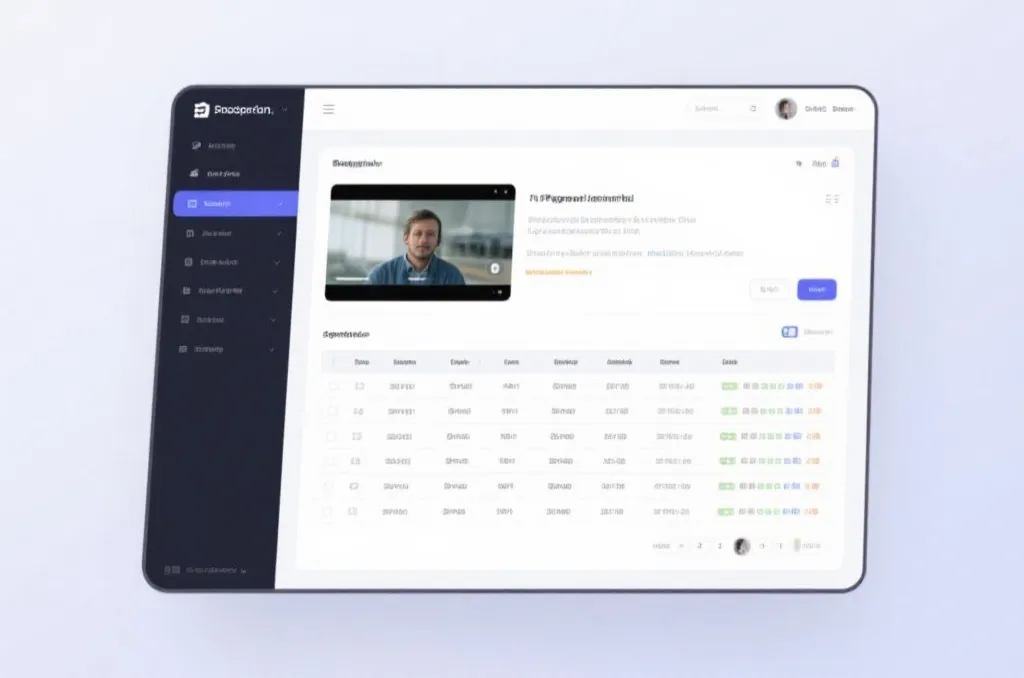 数据表格与直播窗口布局